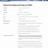 Screenshot vom UN Global Compact, der COP 2021 des Beckmann Verlages