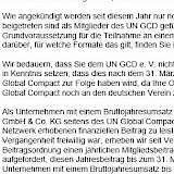 Information des UN Global Compact Netzwerk Deutschland e. V.  über Zwangsmitgliedschaft oder Ausschluss.