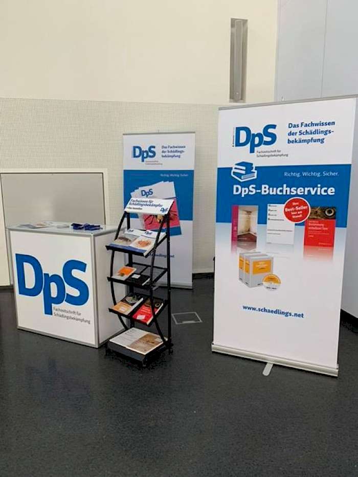 DpS-Stand beim Schädlingsbekämpfertag 2018 der WKO in Salzburg.