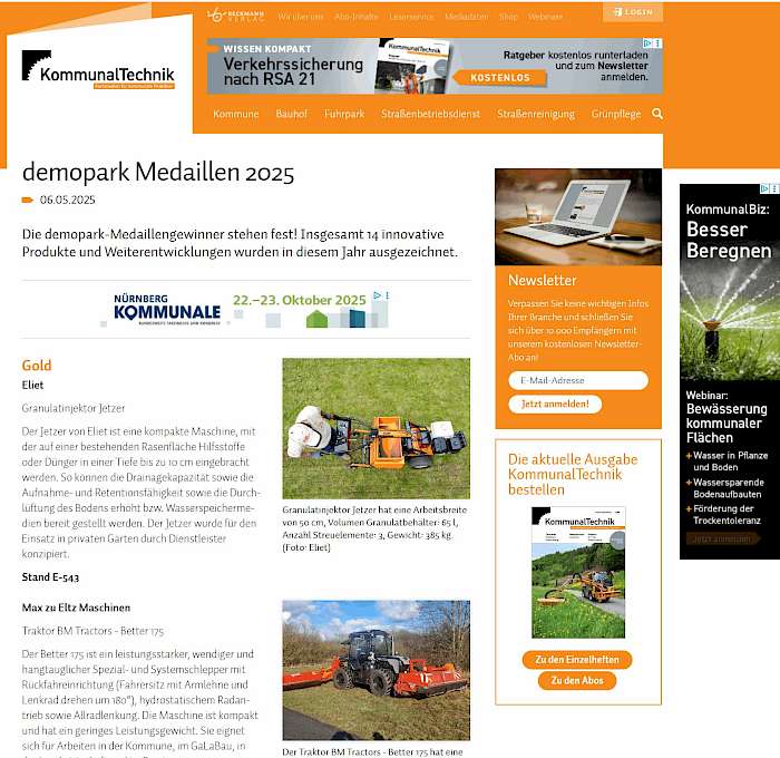 Screenshot von www.kommunaltechnik.net