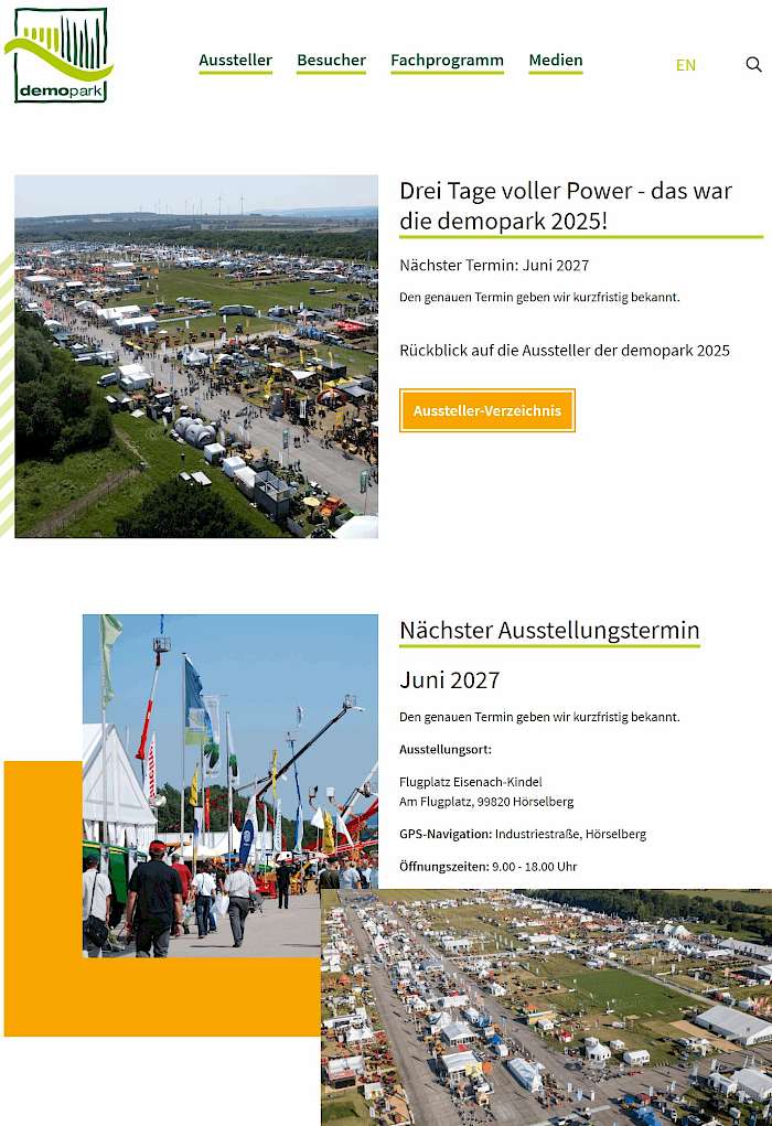 Screenshot von www.demopark.de